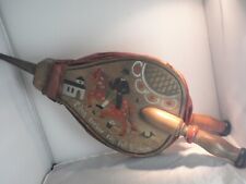 Antique Swedish painted Fireplace Bellows - Wooden 20” Long Sweden  picture