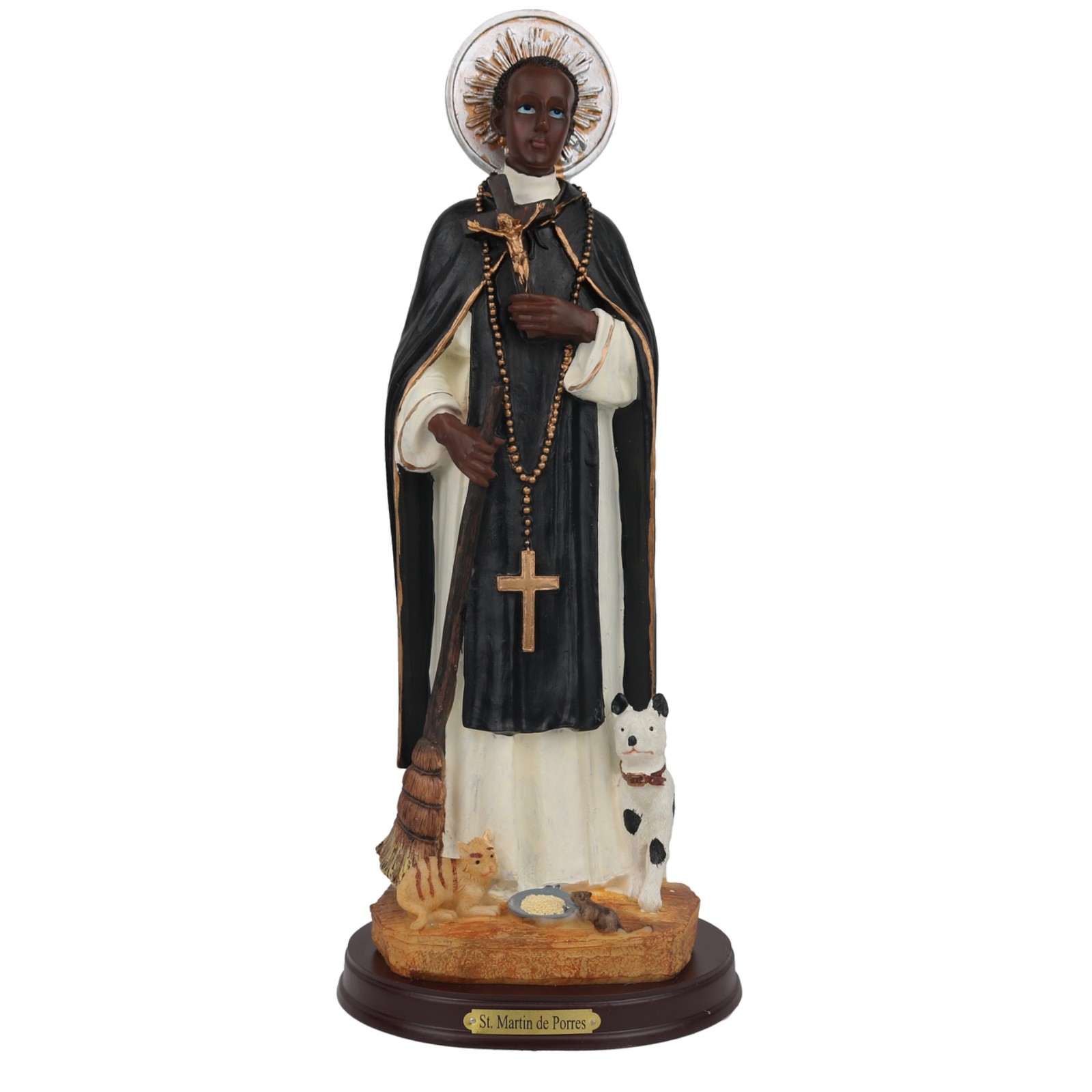 San Martin De Porres 13” Saint Martin De Porres Resin Statue San Martin De Porres 13” Saint Martin De Porres Resin Statue