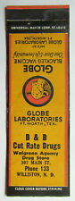 B&B Cut Rate Drugs - Williston, North Dakota 20 Strike Matchbook Cover Globe Lab picture