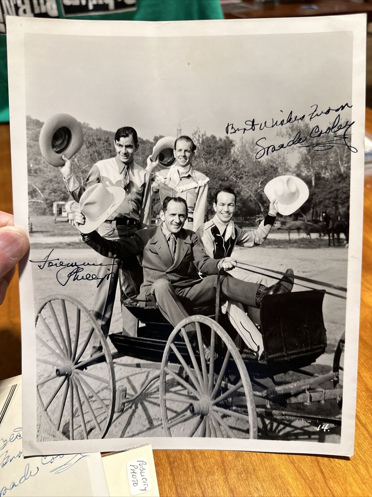 Spade Cooley & Foreman Phillips Vintage SIGNED 8/10 Photo 40s 💯 Authentic RARE