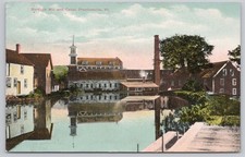 Proctorsville Vermont Depot Street Iron Bridge Village Divided Back Postcard picture