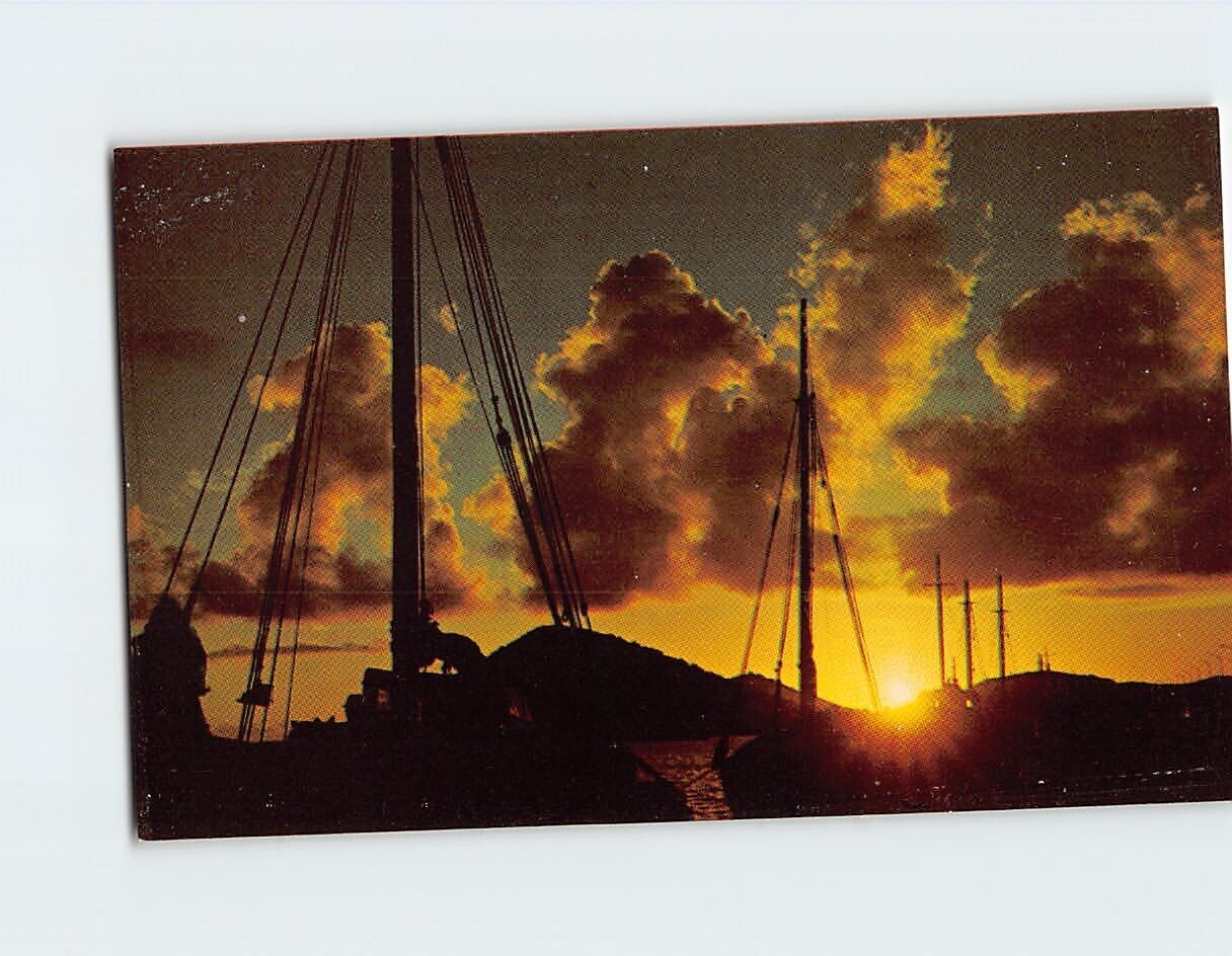 Postcard Sunset in the Virgin Islands Charlotte Amalie Virgin Islands USA