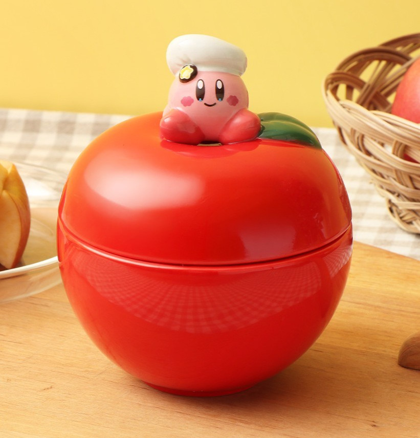 Kirby Cafe Japan Exclusive Apple Cocotte Ceramic Jewelry Box Tableware Official Kirby Cafe Japan Exclusive Apple Cocotte Ceramic Jewelry Box Tableware Official