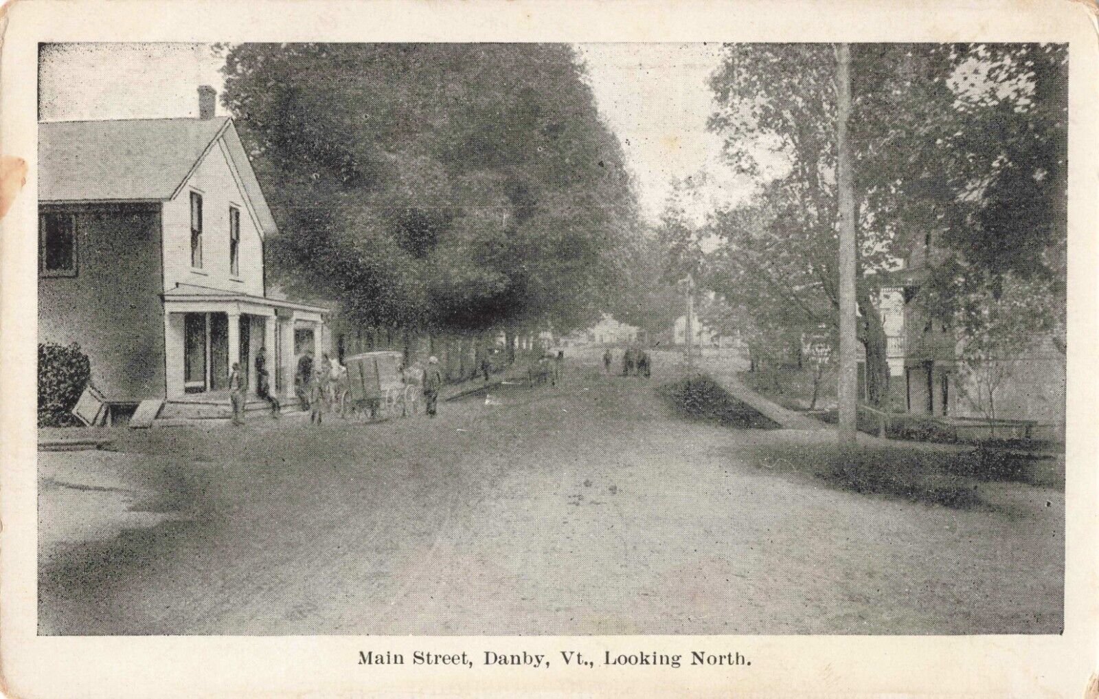 Main Street Looking North Danby Vermont VT c1910 Postcard
