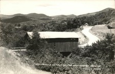 Montgomery, Vermont VT Hectorville Covered Bridge Original Vintage RPPC picture