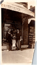 Coburn Drug Company Store in Jesup Iowa IA Women & Girl 1920s Antique Photo picture