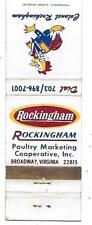 Rockingham Poultry Marketing-Broadway, Virginia Vintage Matchbook Cover  picture