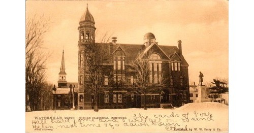 1905 Coburn Institute-Waterville ME Postcard RPO Cancel Hall Have One Message 1905 Coburn Institute-Waterville ME Postcard RPO Cancel Hall Have One Message