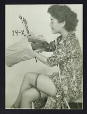 Betty Kidder Burlesque Star 1950 SIlk Stockings Legs Nylons Vintage Photo Q1909 picture