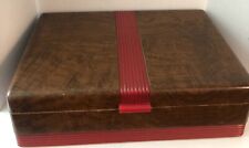 Vintage Large 1930's Pilliod Swanton Ohio Art-Deco Box Red And Brown Bakelite picture